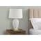 Monarch Specialties Lighting, 26 in.H, Table Lamp, White Ceramic, Ivory / Cream Shade, Transitional I 9610 - alternate 7